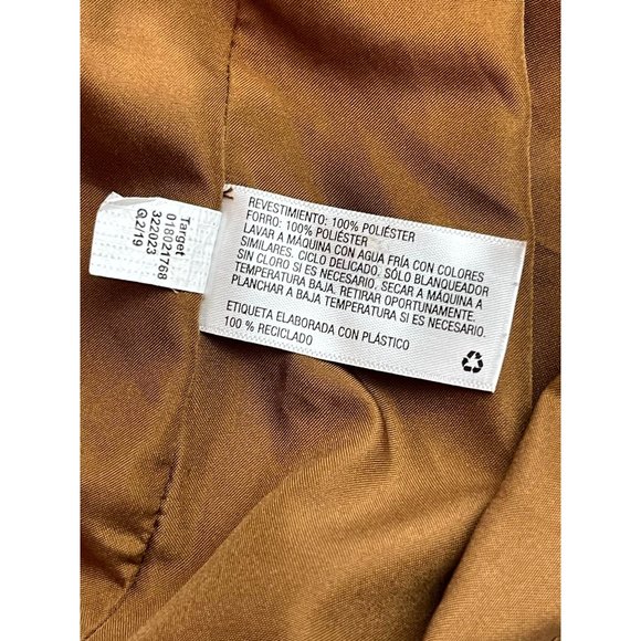 A New Day Women Halter Neck Blouse Top Leopard Print Back Zip Brown Size X Small - Picture 8 of 9